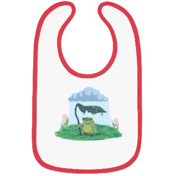 Discover Frog on a rainy day Bibs