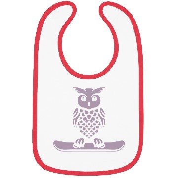 Discover Minimalist Design: Owl Snowboarder Silhouette Bibs