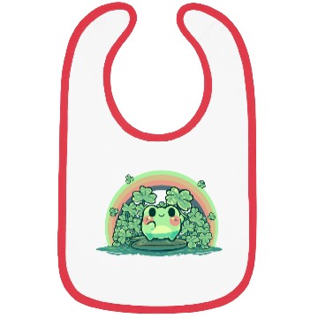 Discover Lucky Cute Frog Bibs