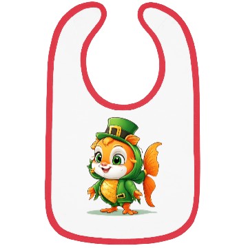 Discover Lucky Fin: St. Patrick's Cute Fish Design Vibrant Bibs