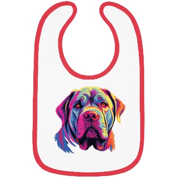 Discover Watercolor Colorful Neapolitan Mastiff Bibs