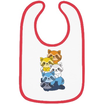 Discover Aroace Flag Pride Lgbtq Cute Raccoon Stack Bibs