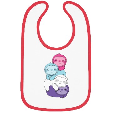 Discover Multisexual Flag Pride Lgbtq Cute Sloths Bibs