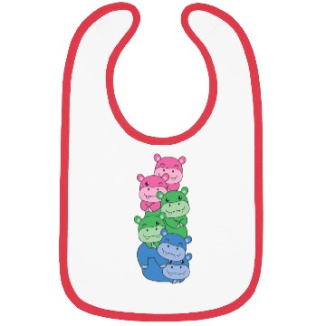 Discover Polysexual Flag Pride Lgbtq Cute Hippo Bibs