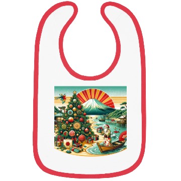 Discover Japanese Style Christmas in July Bibs
