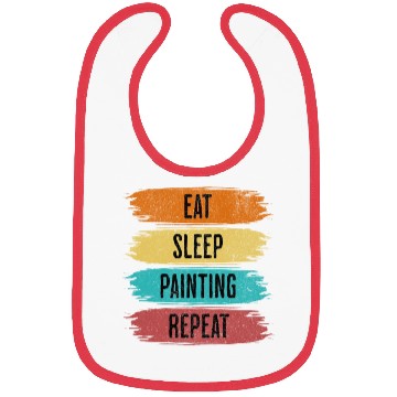 Discover Eat Sleep Painting Repeat Bibs