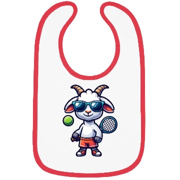 Discover Goat Tennis Player Court Match Design Bibs