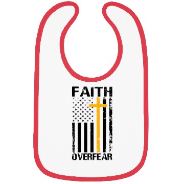 Discover Faith overfear christian Bibs