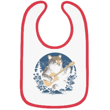 Discover Grizzly Bear Playing Guitar Bibs