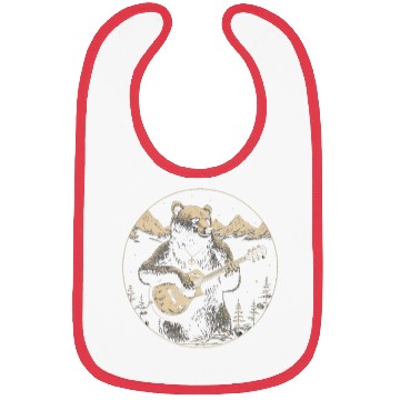 Discover Grizzly Bear Playing Guitar Bibs