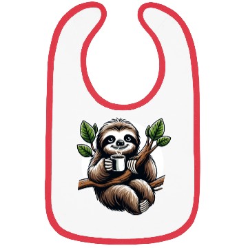 Discover Relaxing Sloth Coffee Lover Fun for a Sloth Bibs