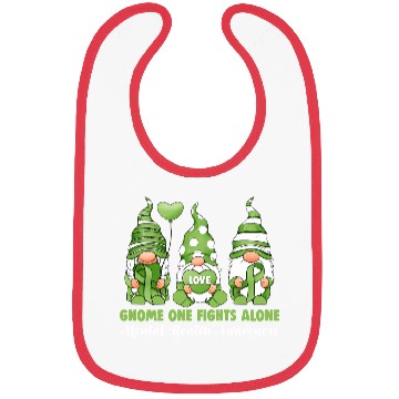 Discover Gnome One Fights Alone Mental Health Awareness Bibs