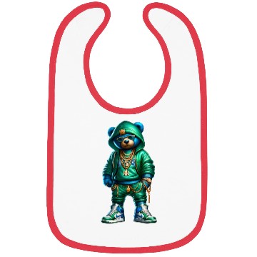 Discover Hustle Anarchy green royal bear Bibs