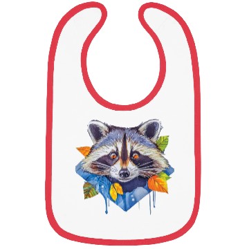 Discover Autumn Raccoon: A Watercolor Wilderness Bibs