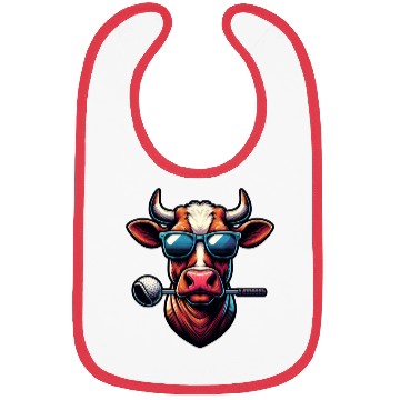 Discover Cow Golfer Golf Course Dog Owner Bibs