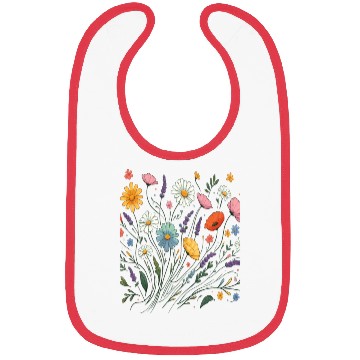 Discover Botanical Bliss Wildflower Bouquet Nature Lover Bibs
