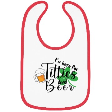 Discover St. Patrick's Day Beer and Shamrock Design Bibs