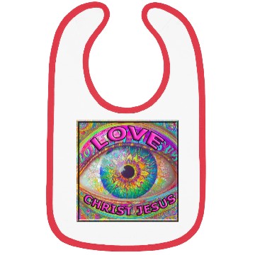 Discover Eye (I) Love CHRIST JESUS Bibs