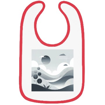 Discover "Tranquil Monochrome Horizon" Bibs