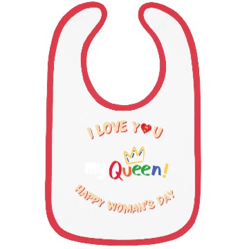 Discover i love you my queen Bibs
