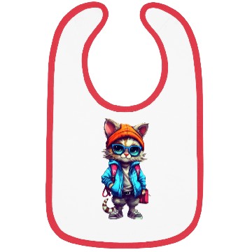 Discover Cute Cat Cartoon Bibs