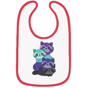 Discover Alexigender Flag Pride Lgbtq Cute Raccoon Bibs