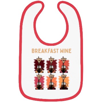 Discover Breakfast Wine Coffee Lover Wine Lover Caffeine Ch Bibs