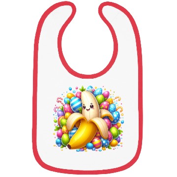 Discover Banana Among Colorful Easter Eggs Bibs
