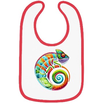 Discover Colorful Chameleon Bibs