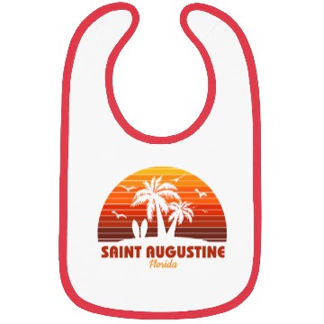 Discover Cool Saint Augustine Florida Beach Sunset Souvenir Bibs