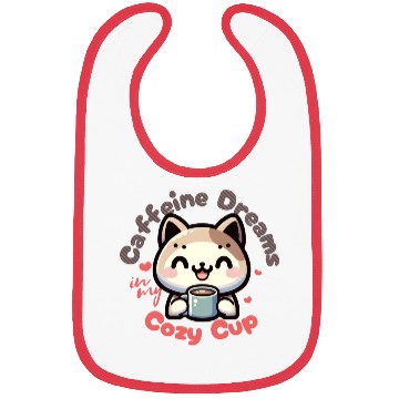 Discover Caffeine Dreams Cat Delight Bibs
