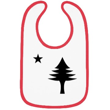 Discover Pine tree and star 1901 flag of Maine State Bibs