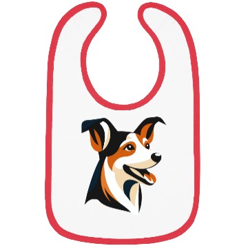 Discover Border Collie Illustration for Dog Lovers Bibs