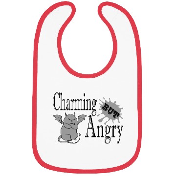 Discover Charming but angry little devil cat funny quote Bibs