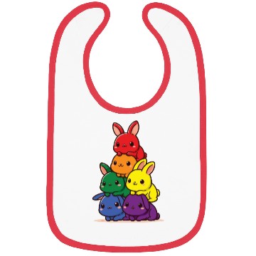 Discover Bunnies Rainbow Flag Pride Month Cute Bunnies Bibs