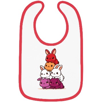 Discover Bunnies Lesbian Flag Pride Month Cute Bunnies Bibs