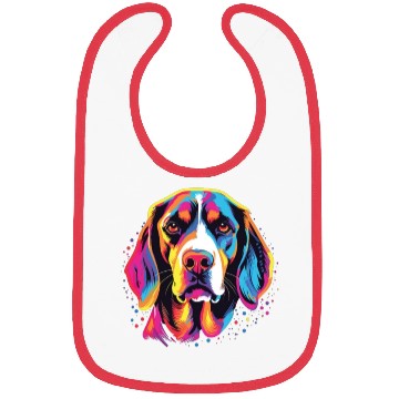 Discover Watercolor Colorful Beagle Harrier Bibs