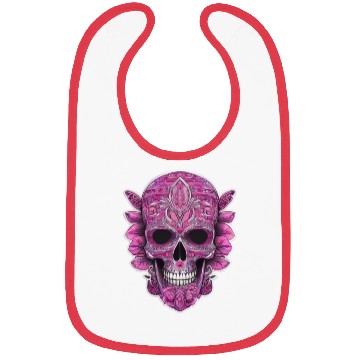 Discover tribal pink mexican skull Bibs