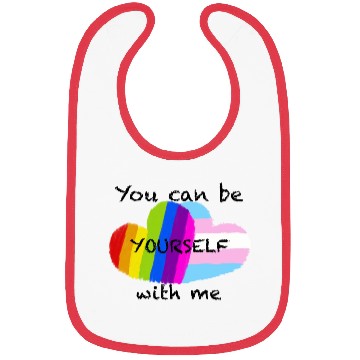 Discover Pride hearts - You can be yourself with me Bibs