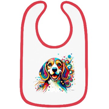 Discover Сheerful abstract beagle Bibs
