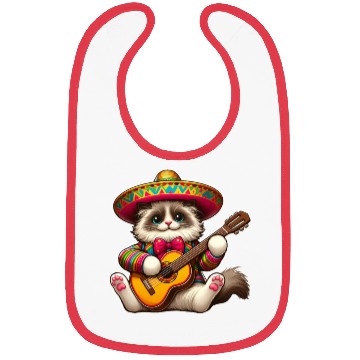 Discover Cinco de Mayo Cat with Guitar Bibs