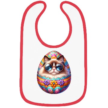 Discover Ragdoll Cat in Easter Egg Design Bibs
