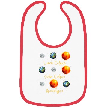 Discover Lunar Eclipse Solar Eclipse and Apocalypse Bibs