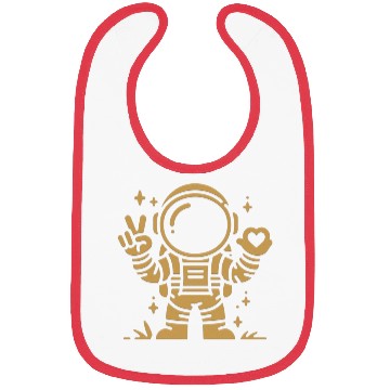 Discover Brown Astronaut is sending love Bibs