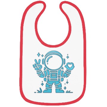 Discover Blue Astronaut is sending love Bibs