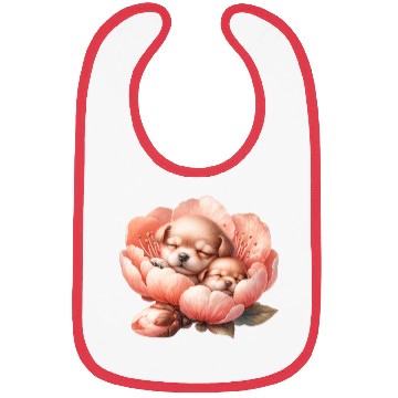 Discover Puppies Sleeping In Flower Bibs