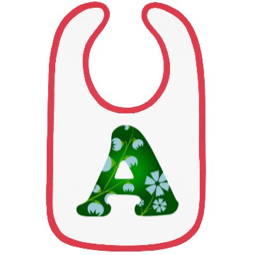 Discover Monogram with capital letter A and bellflowers Bibs