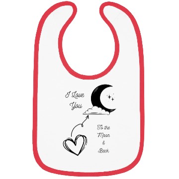 Discover I Love You to the Moon and Back Bibs