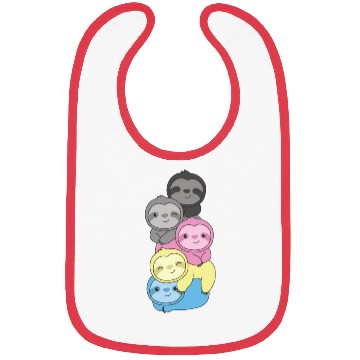 Discover Polygender Flag Pride Lgbtq Cute Sloth Bibs