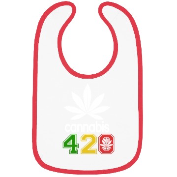 Discover Humorous 420 Authentic Herb Weed Marijuana Design Bibs